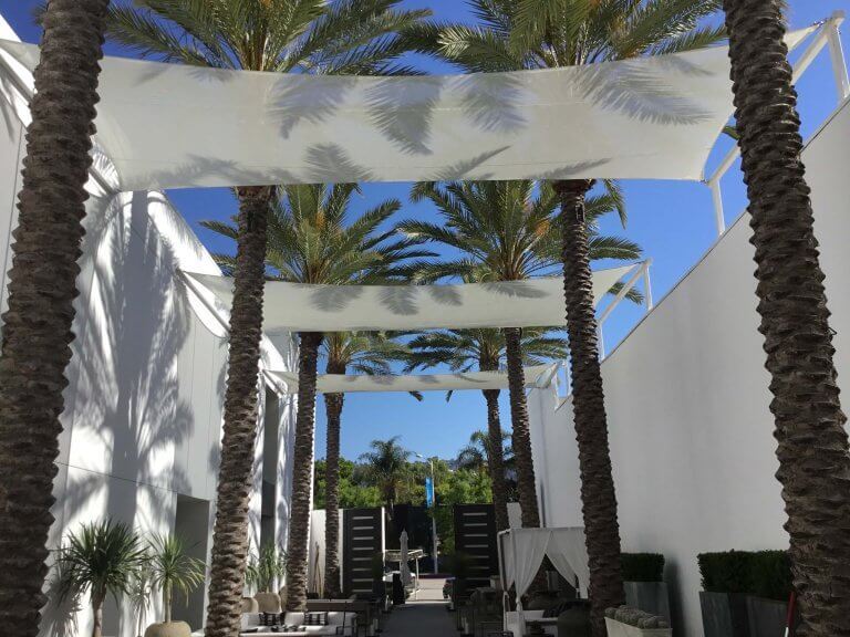 Showcases 8 Shade Sail Panels in West Hollywood