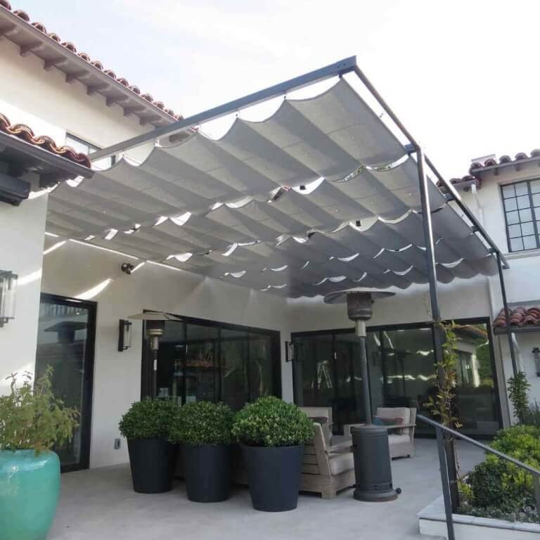 Showcases 6 Slide Wire Patio Cover in Los Angeles, CA