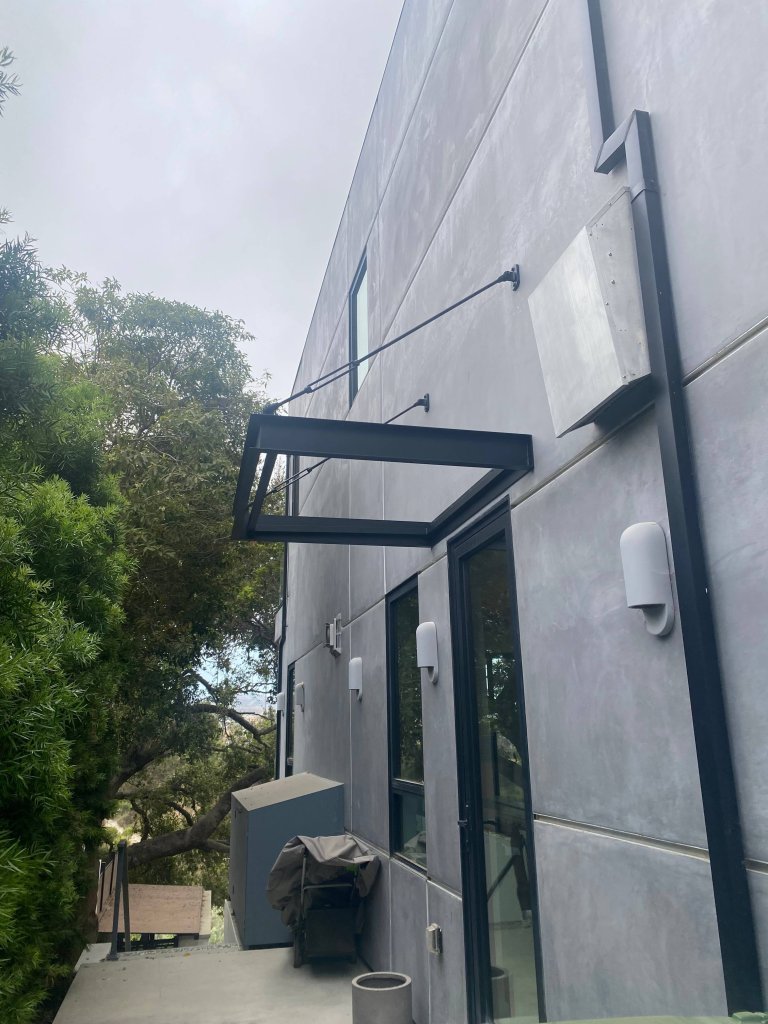 Showcases 9 Custom Architectural Canopy with Overhang Braces in Pacific Palisades | Pacific Palisades, CA | Van Nuys Awning | Pacific Palisades